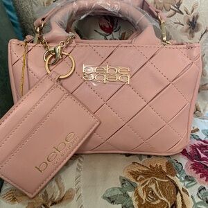 NWT Bebe Pink Quilted Women's Handbag